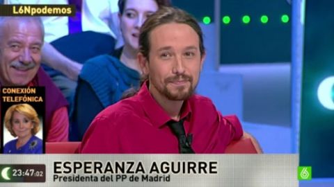 Tenso debate entre Pablo Iglesias y Esperanza Aguirre