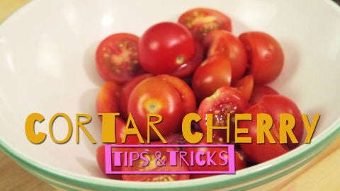 Cortar tomate cherry