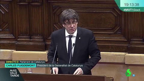 Puigdemont declara la independencia de Cataluña y pide suspender sus efectos: "Proponemos unas semanas de diálogo"