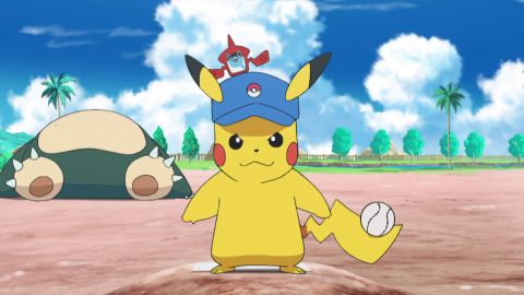 Capítulo 28: ¡Lanzamiento de la bola rasa en Béisbol Pokémon!