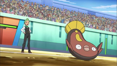 Capítulo 41: ¡Corazones y furia en el Combate de Club! ¡Emolga contra Sawk!