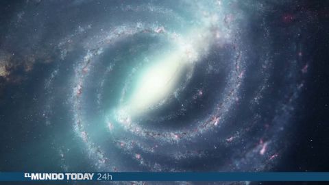 Una galaxia compuesta de ginebra está a punto de colisionar con una galaxia compuesta de tónica