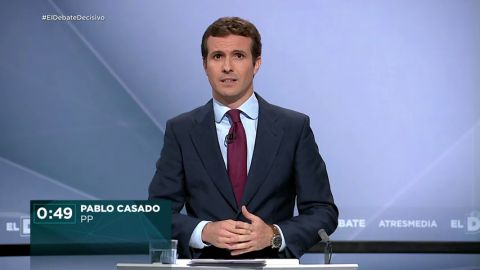 Minuto de oro de Pablo Casado: "Necesitamos unir el voto para no dividir a los españoles y para que no ganen los separatistas"