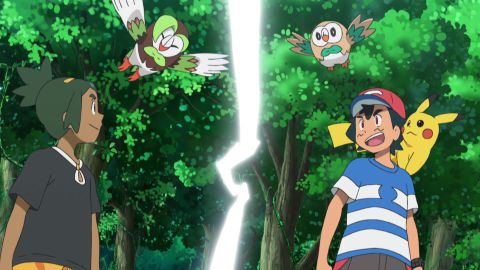 Capítulo 5: ¡Dartrix el maestro! Rowlet durmiendo zzz