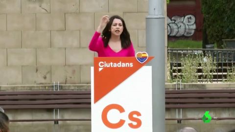 Inés Arrimadas: "Quien vote al PSOE que sepa que su voto puede acabar en un tripartito con ERC y Podemos"