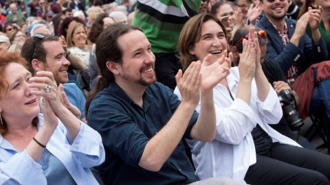 Pablo Iglesias: "La única garantía de que se hagan políticas de izquierdas en Barcelona es que Ada Colau siga en la Alcaldía"
