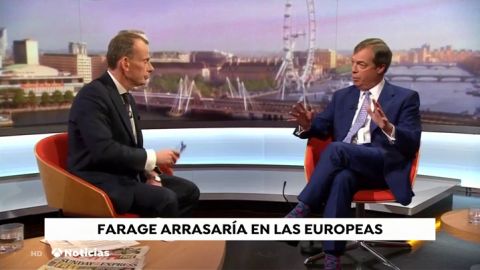Farage, a un periodista de la BBC: "Es la entrevista más ridícula que he visto nunca"
