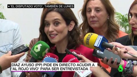 Isabel Díaz Ayuso pide ir como invitada a Al Rojo Vivo: "Dile a Ferreras que me lleve al programa ya"