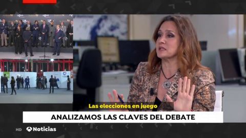 Esther Jaén: "El debate beneficia a Santiago Abascal y a Pedro Sánchez"
