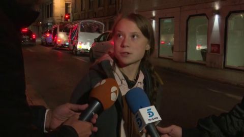 Antena 3 Noticias habla con Greta Thunberg en Lisboa antes de partir hacia Madrid
