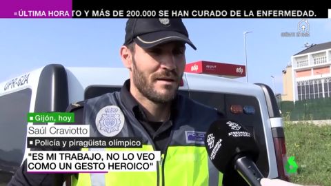 Saúl Craviotto regresa a la Policía: "Es mi trabajo, no lo veo como un gesto heroico"