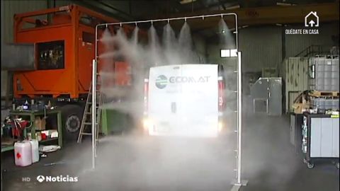 Una empresa española desarrolla unos arcos para desinfectar personas y vehículos de coronavirus