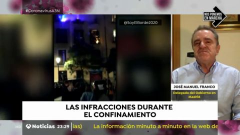 José Manuel Franco, delegado del Gobierno en Madrid: "No podemos permitir que, por comportamientos insolidarios, se produzca un retroceso"