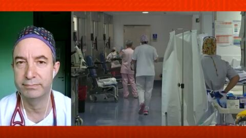 (07-01-22) Cesar Carballo, médico adjunto de urgencias del Ramón y Cajal: "Cuidado con Ómicron en los no vacunados. No es más leve que Delta"
