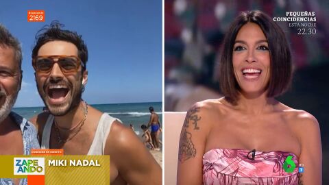 El novio de Lorena Castell la sorprende apareciendo en un directo de Miki Nadal en la playa: "¿Qué haces tú ahí?"