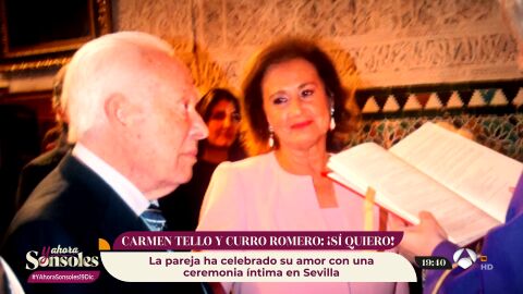 Carmen Tello, recién casada con Curro Romero por la Iglesia