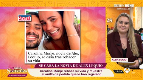 Carolina Monje, expareja de Aless Lequio, anuncia que se casa tras rehacer su vida con Álex Lopera