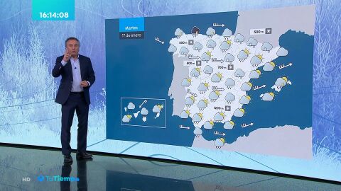 (16-01-23) Precipitaciones generalizadas y persistentes en el Cantábrico, Galicia y entorno de la cordillera Cantábrica occidental