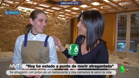(18-01-23) Una camarera salva la vida a la periodista de laSexta Taciana Díaz tras atragantarse