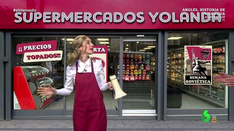 (21-02-23) 'Yolanda Díaz' inaugura su 'super': "Venga, que me sobran huevos para enfrentarme a los supermercados"