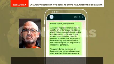 (03-03-23) EXCLUSIVA: El mensaje de despedida de 'Tito Berni' al PSOE tras conocer su imputación en el caso 'Mediador'