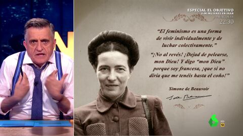 (06-03-23) Wyoming recuerda a Simone de Beauvoir ante la división del 8M: "Hoy les diría 'me tenéis hasta el coño'"
