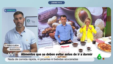 (04-05-23) Pablo Ojeda desvela cuánto tiempo tienes que esperar para irte a dormir después de cenar y qué alimentos debes evitar