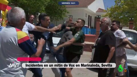 (12-05-23) Incidentes durante un mitin de Vox en Marinaleda: un enfrentamiento entre simpatizantes y vecinos acaba con un herido