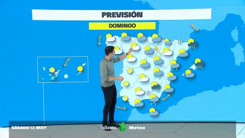 (13-05-23) Lluvias en varios puntos peninsulares y Baleares y bajada de temperaturas en el tercio sur