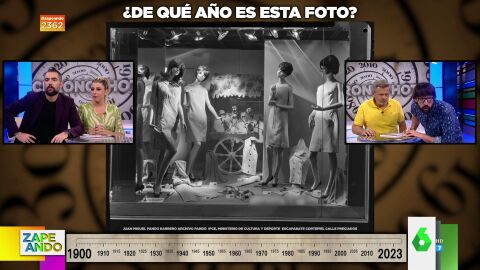 Zapeando: La foto de un escaparate de Madrid que Valeria Ros sospecha que tiene 'trampa': ¿adivinas de qué año es?