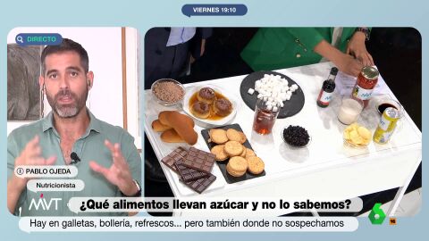 (26-05-23) El nutricionista Pablo Ojeda explica cuánto azúcar oculto llevan alimentos como el café torrefacto, el vinagre de módena...