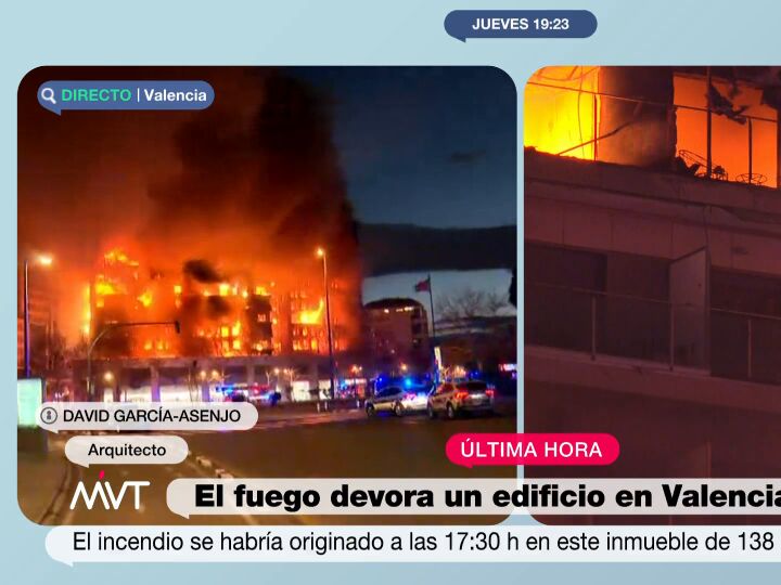 Un arquitecto analiza el riesgo de colapso del edificio incendiado en ...