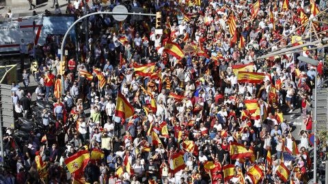 Cataluña al límite: Manifestación por la unidad de España
