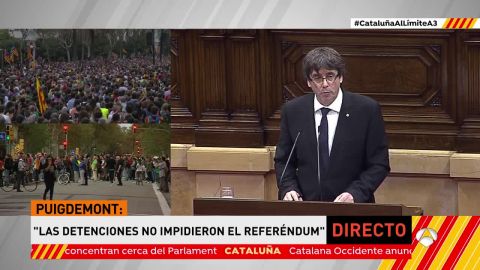 Cataluña al límite: Comparecencia de Puigdemont en el Parlament
