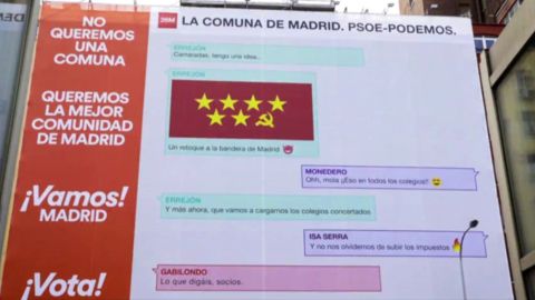 Ciudadanos advierte de la "comuna" en la que se convertiría Madrid con un gobierno del PSOE y Podemos 