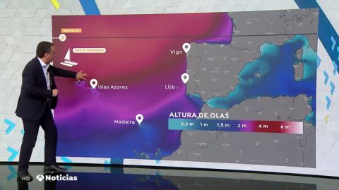 La borrasca que afectará la travesía en catamarán de Greta Thunberg para acudir a la Cumbre del Clima en Madrid 