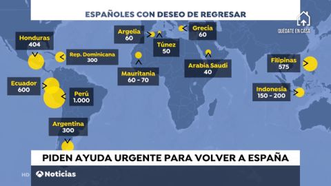 Miles de españoles en el extranjero piden poder regresar a casa