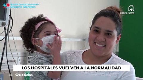 Dan de alta a la niña a la que se realizó un trasplante de corazón en plena pandemia de coronavirus en el Hospital Gregorio Marañón