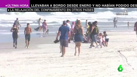 Playas abarrotadas en Florida y apertura de colegios en Francia: así están relajando el confinamiento el resto de países