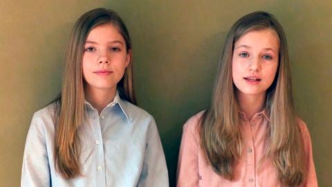 La princesa Leonor y la infanta Sofía mandan un mensaje de ánimo a los españoles: "Todos sois importantes"