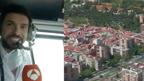 Antena 3 Noticias recorre Madrid desde el aire en el primer día de salida a las calles de los grupos poblacionales
