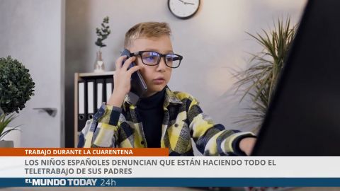 Los niños españoles denuncian que están haciendo todo el teletrabajo de sus padres