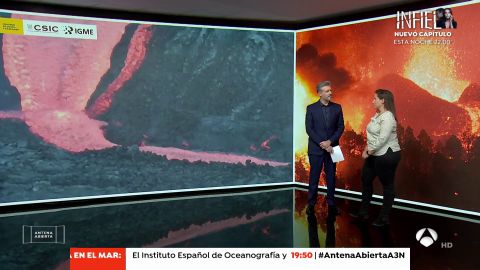 (24-10-21) El recorrido de la nueva colada de lava en la isla y última hora de la sismicidad