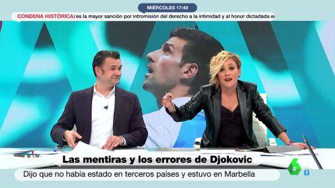 (12-01-21) La reacción de Cristina Pardo a los presentadores australianos pillados llamando "imbécil" y "mentiroso" a Djokovic