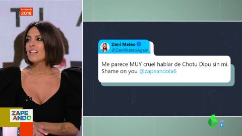 La reacción de Lorena Castell al descubrir el tuit de Dani Mateo