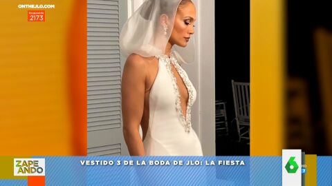 Con escotazo, cristales y hasta capucha: así son los tres vestidos de novia de Jennifer López en su segunda boda con Ben Affleck