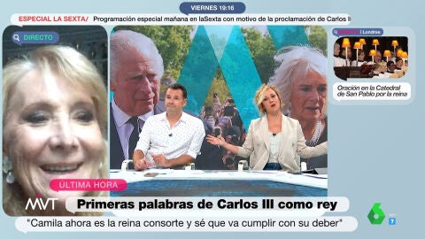 (09-09-22) La reacción de Esperanza Aguirre al ser preguntada por la dimisión de Toni Cantó que "sorprende" a Cristina Pardo