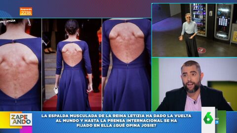 Así reacciona Dani Mateo al ver la espalda musculada de la reina Letizia