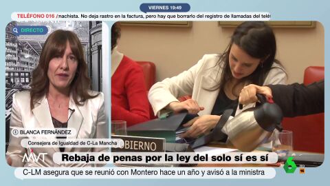 (18-11-22) La consejera de Igualdad de Castilla-La Mancha afirma que advirtió a Montero sobre la ley del 'Solo sí es sí': "Mis miedos se han cumplido"
