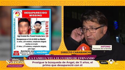 Sin pistas del rastro de Ángel, el otro menor desaparecido: "La familia se espera que esté el otro cuerpo en el vertedero"